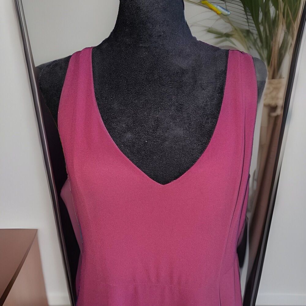 Show Me Your Mumu Kendall Maxi Dress Merlot Chiffon Sleeveless Floor Length XL - Picture 4 of 12